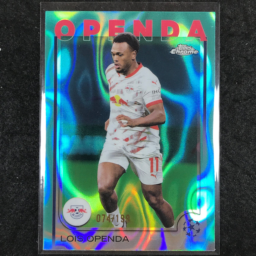 2024-25 Topps Chrome UEFA Club Comp LOIS OPENDA Base Aqua Lava /199 #20
