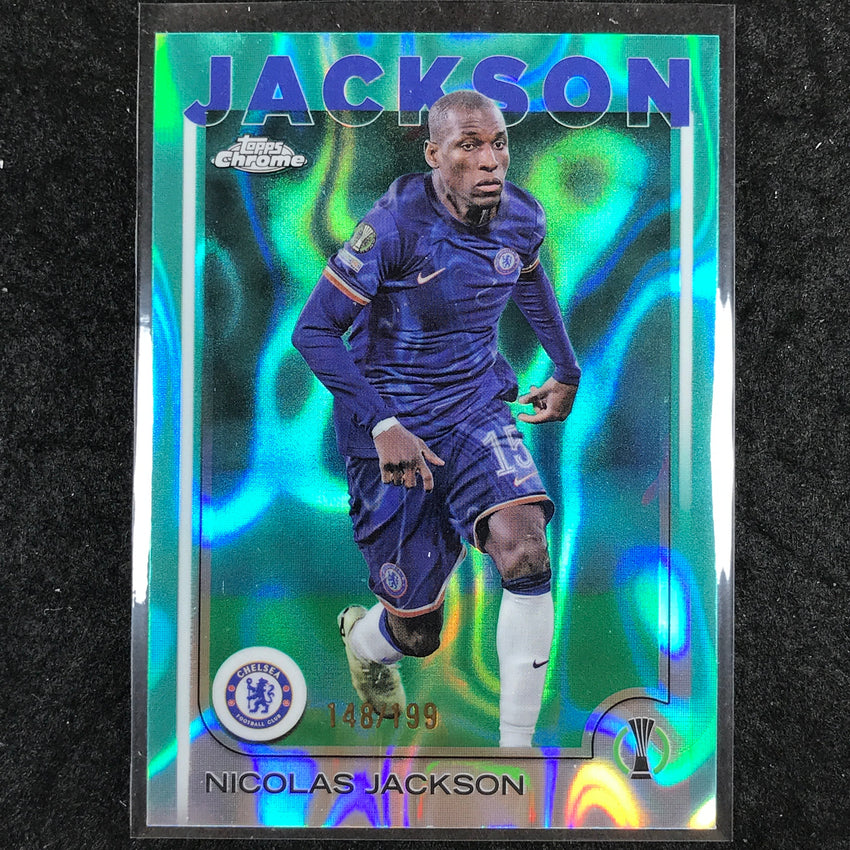 2024-25 Topps Chrome UEFA Club Comp NICOLAS JACKSON Base Aqua Lava /199 #41