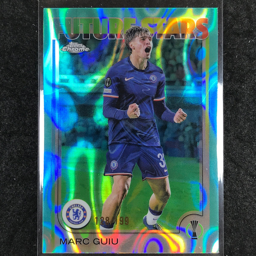 2024-25 Topps Chrome UEFA Club Comp MARC GUIU Future Stars Aqua Lava /199 #115