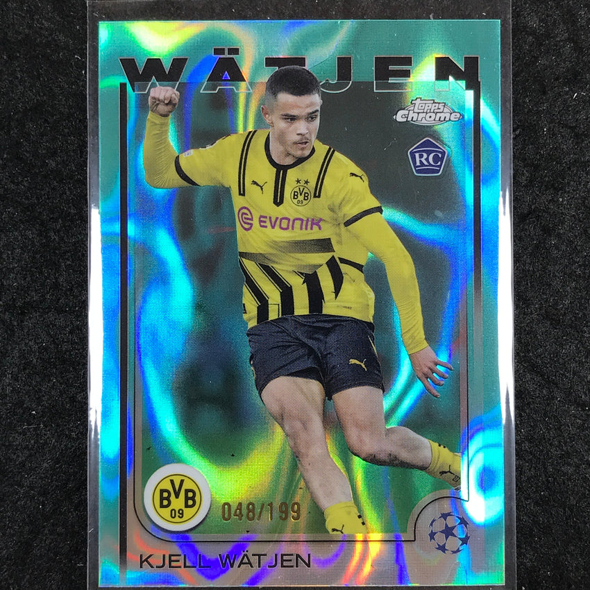 2024-25 Topps Chrome UEFA Club Comp KJELL WATJEN Rookie Base Aqua Lava /199 #118