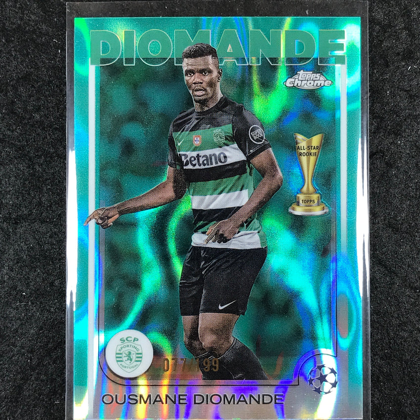 2024-25 Topps Chrome UEFA Club Comp OUSMANE DIOMANDE Base Aqua Lava /199 #122
