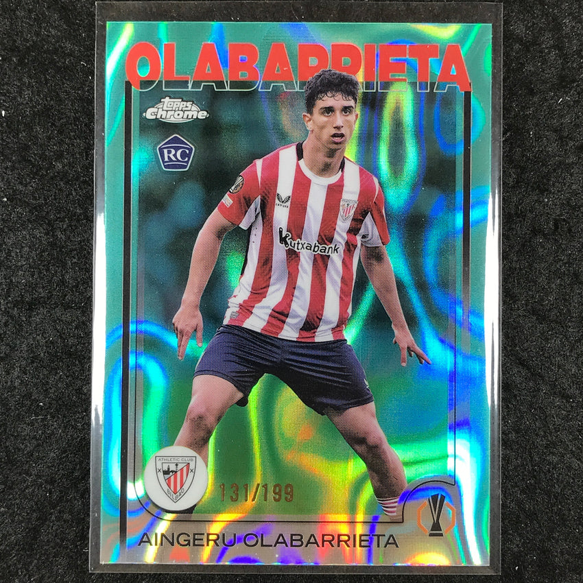 2024-25 Topps Chrome UEFA Club Comp AINGERU OLABARRIETA Rookie Aqua Lava /199