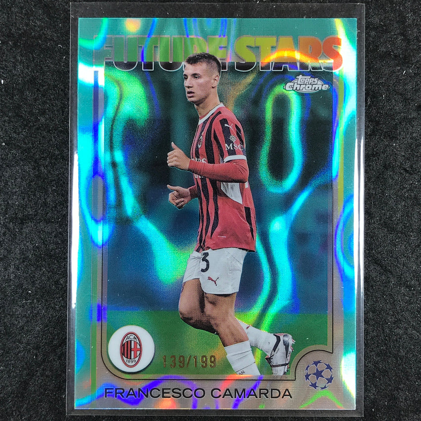 2024-25 Topps Chrome UEFA Club Comp FRANCESCO CAMARDA Future Star Aqua Lava /199