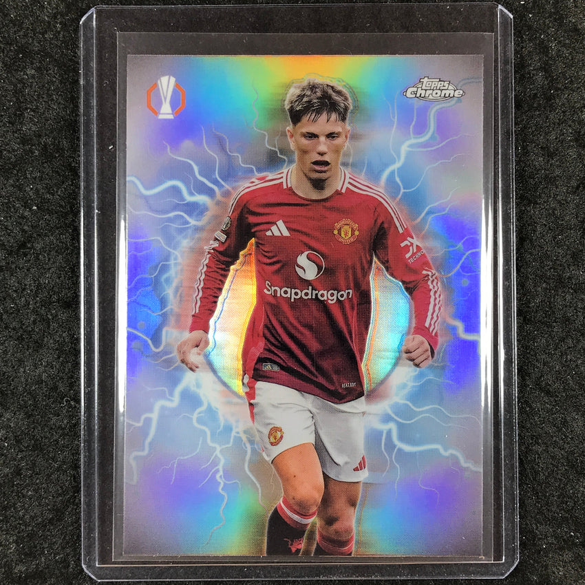 2024-25 Topps Chrome UEFA Club Comp GARNACHO Circle of Power High Voltage #13