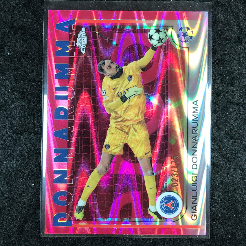2024-25 Topps Chrome UEFA Club Comp GIANLUIGI DONNARUMMA Pink RayWave /175 #163