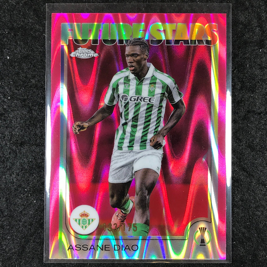 2024-25 Topps Chrome UEFA Club Comp ASSANE DIAO Future Stars Neon Pink /175 #188