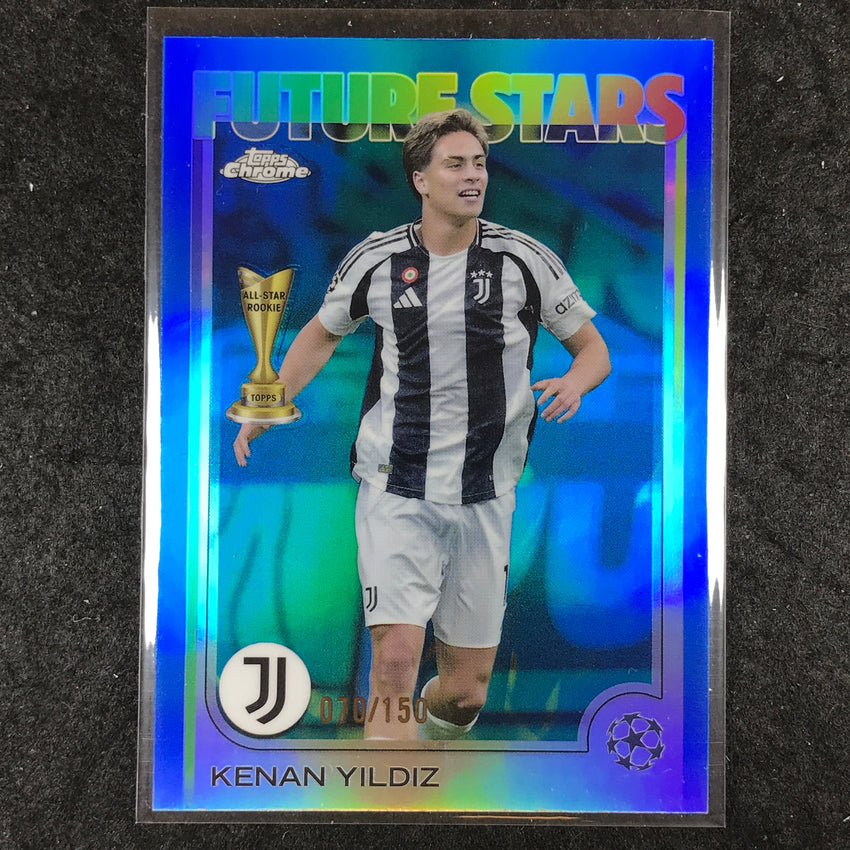 2024-25 Topps Chrome UEFA Club Comp KENAN YILDIZ Future Stars Base Blue /150 #59