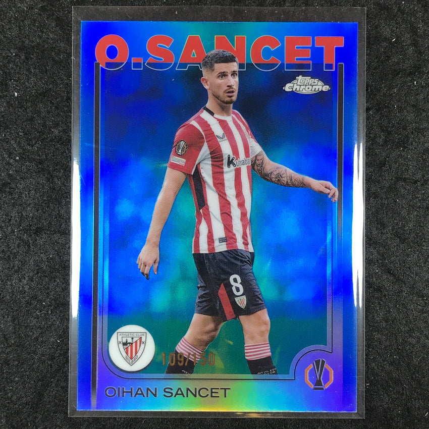 2024-25 Topps Chrome UEFA Club Comp OIHAN SANCET Base Blue /150 #72