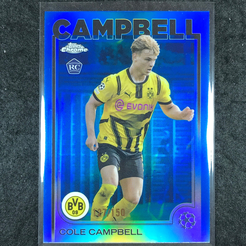 2024-25 Topps Chrome UEFA Club Comp COLE CAMPBELL Rookie Base Blue /150 #191
