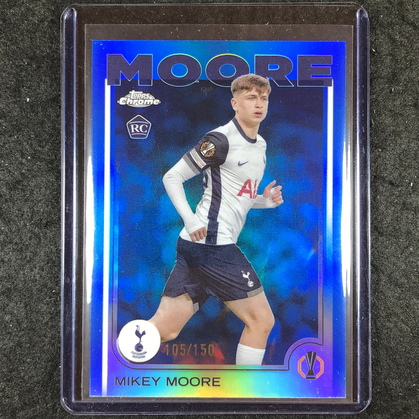 2024-25 Topps Chrome UEFA Club Comp MIKEY MOORE Rookie Base Blue /150 #199