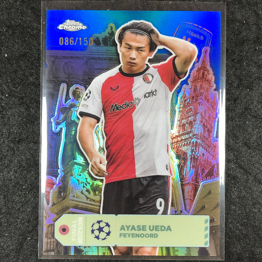 2024-25 Topps Chrome UEFA Club Comp AYASE UEDA Final Destination Blue /150 #23