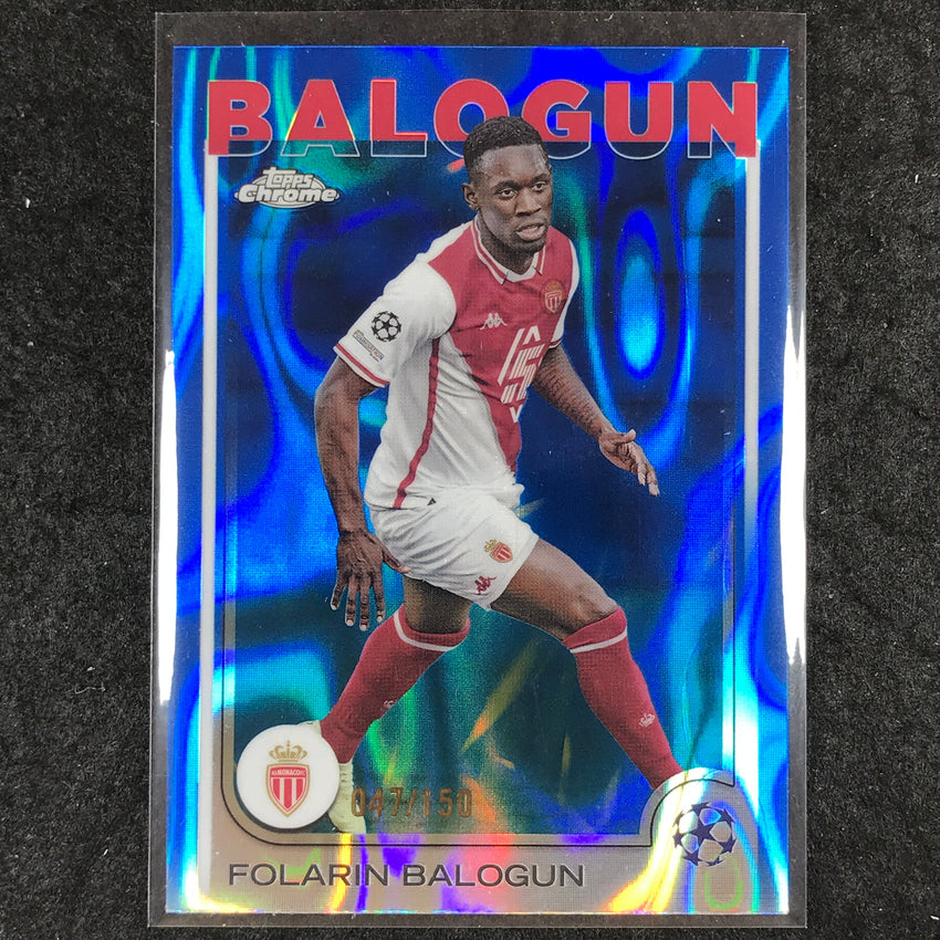 2024-25 Topps Chrome UEFA Club Comp FOLARIN BALOGUN Base Blue Lava /150 #21