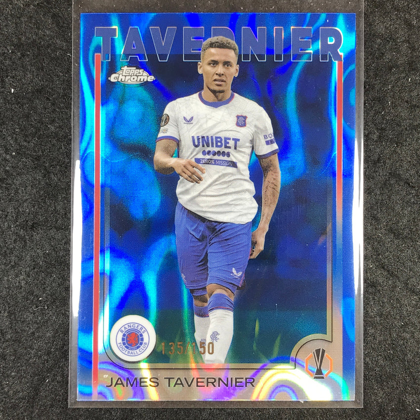 2024-25 Topps Chrome UEFA Club Comp JAMES TAVERNIER Base Blue Lava /150 #26