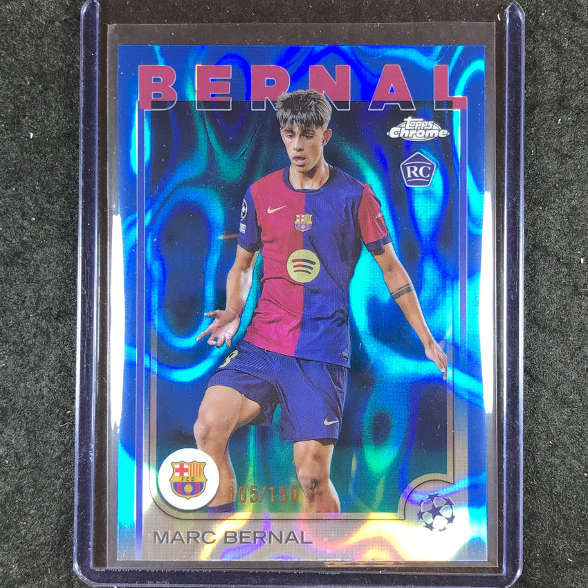 2024-25 Topps Chrome UEFA Club Comp MARC BERNAL Rookie Base Blue Lava /150 #39