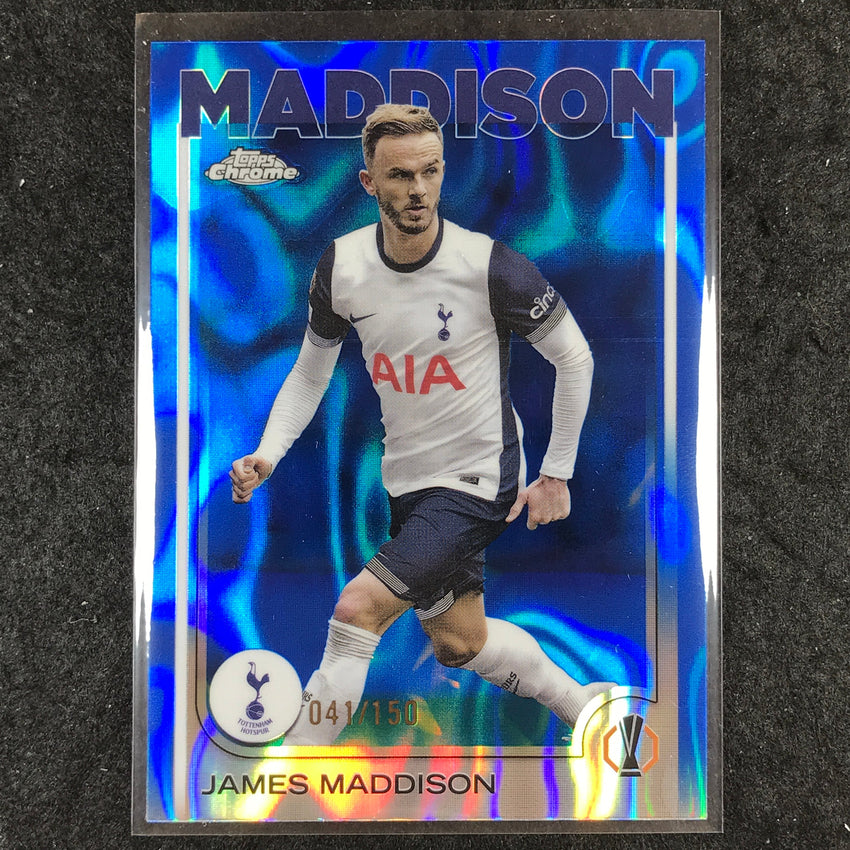 2024-25 Topps Chrome UEFA Club Comp JAMES MADDISON Base Blue Lava /150 #45