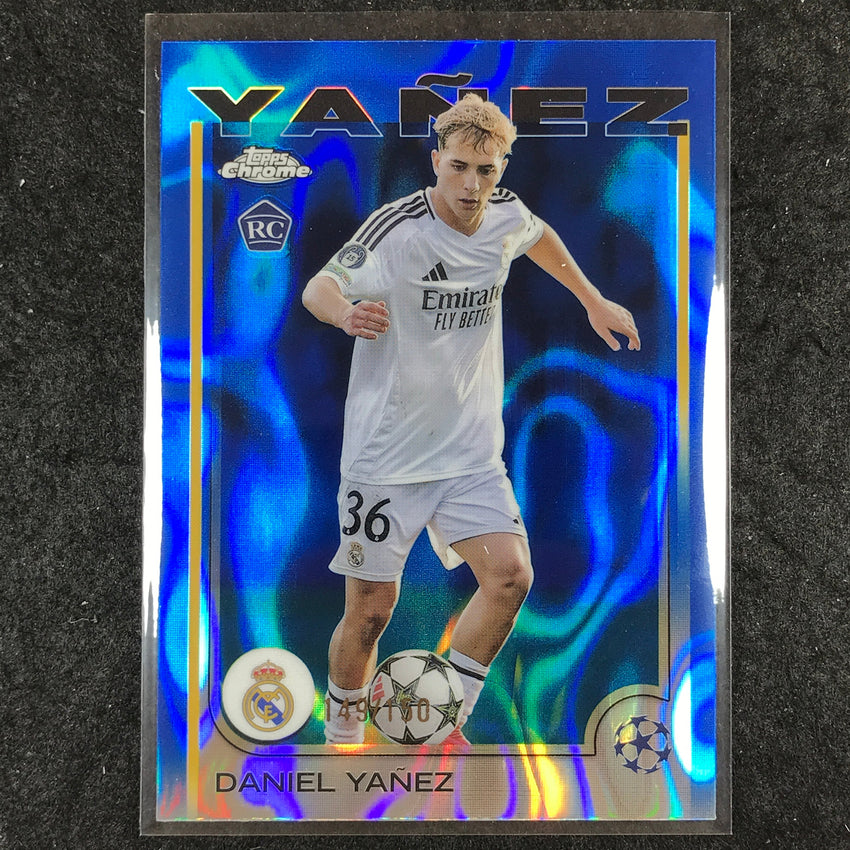 2024-25 Topps Chrome UEFA Club Comp DANIEL YANEZ Rookie Base Blue Lava /150 #66