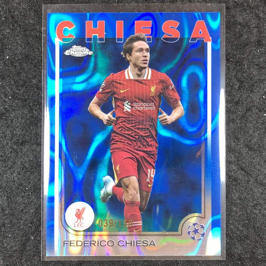 2024-25 Topps Chrome UEFA Club Comp FEDERICO CHIESA Base Blue Lava /150 #124