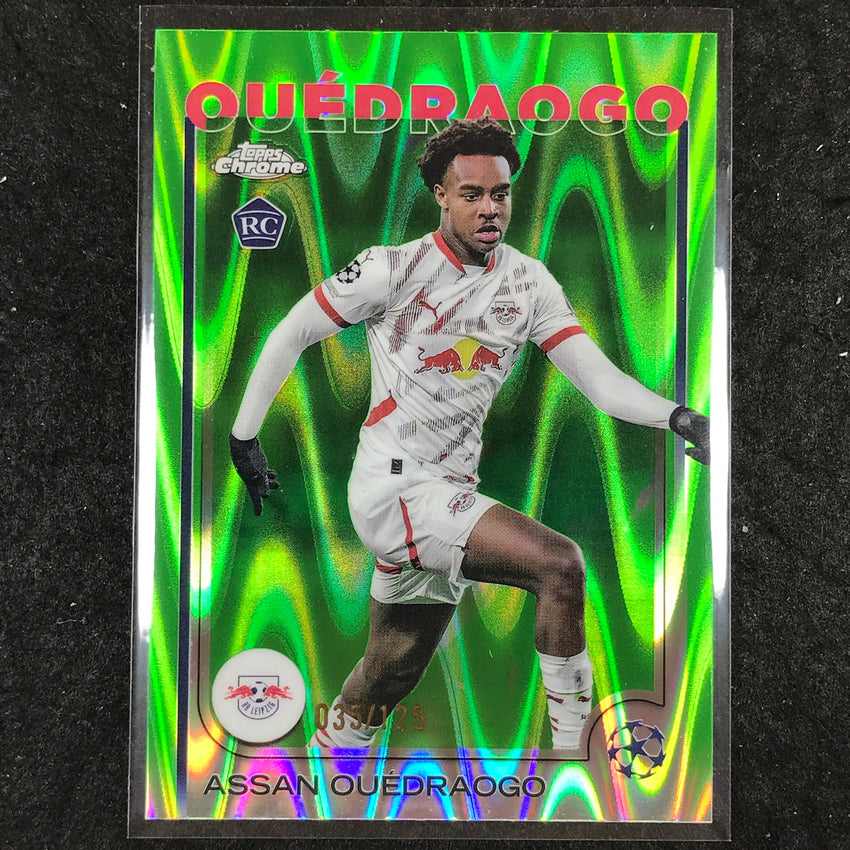 2024-25 Topps Chrome UEFA Club Comp ASSAN OUEDRAOGO Rookie Neon Green /125 #83