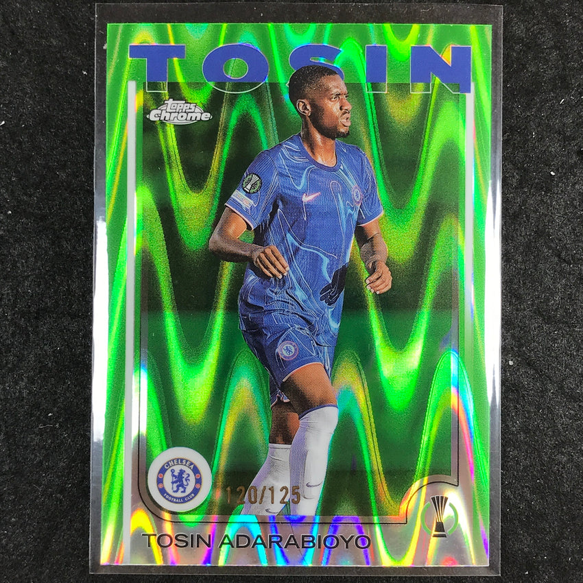 2024-25 Topps Chrome UEFA Club Comp TOSIN ADARABIOYO Base Neon Green /125 #102