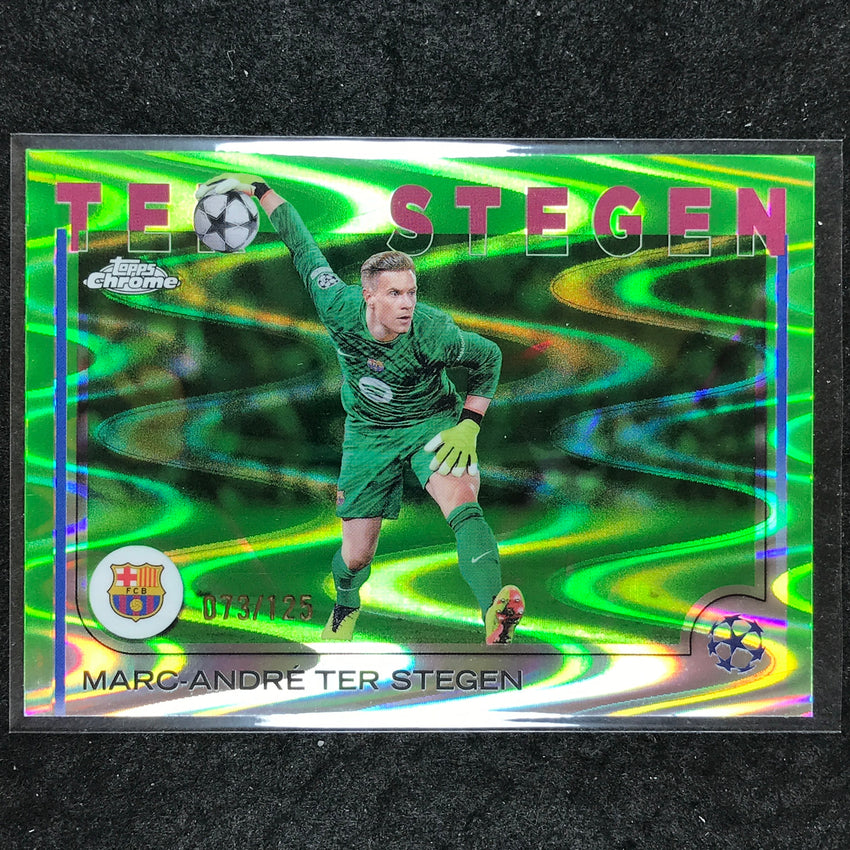 2024-25 Topps Chrome UEFA Club Comp MARC-ANDRE TER STEGEN Neon Green /125 #153
