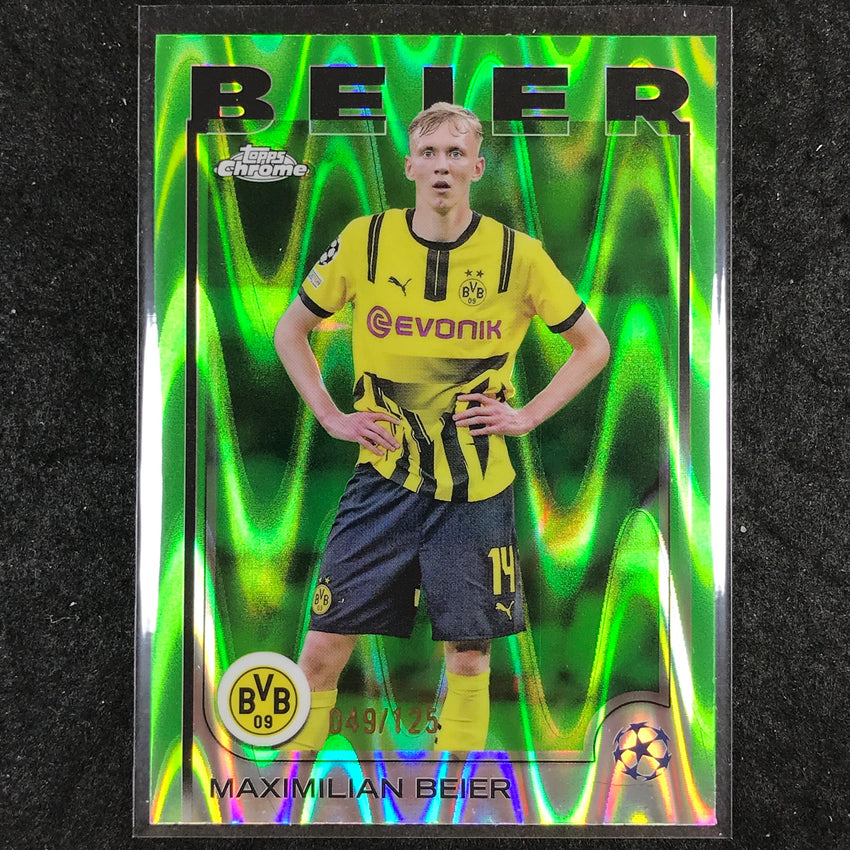2024-25 Topps Chrome UEFA Club Comp MAXIMILIAN BEIER Neon Green /125 #159