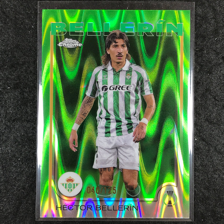 2024-25 Topps Chrome UEFA Club Comp HECTOR BELLERIN Neon Green RayWave /125 #161