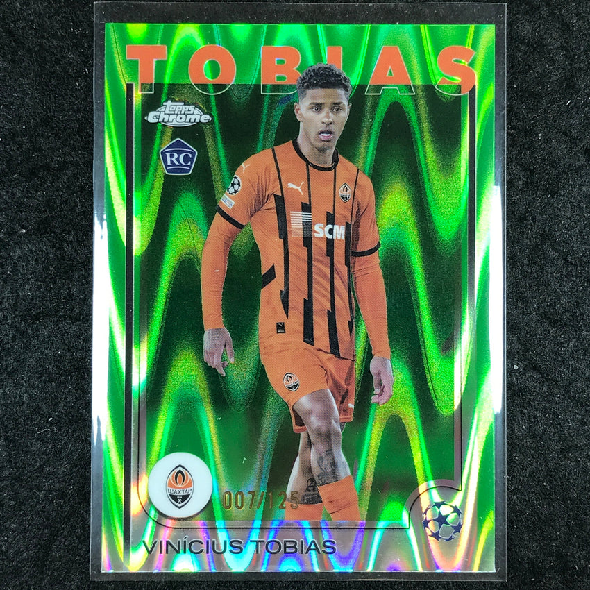 2024-25 Topps Chrome UEFA Club Comp VINICIUS TOBIAS Rookie Neon Green /125 #167