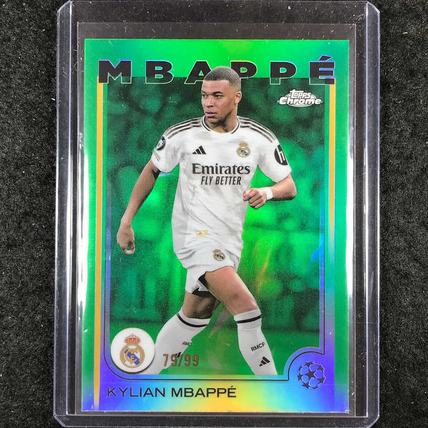 2024-25 Topps Chrome UEFA Club Comp KYLIAN MBAPPE Base Green 79/99 #1