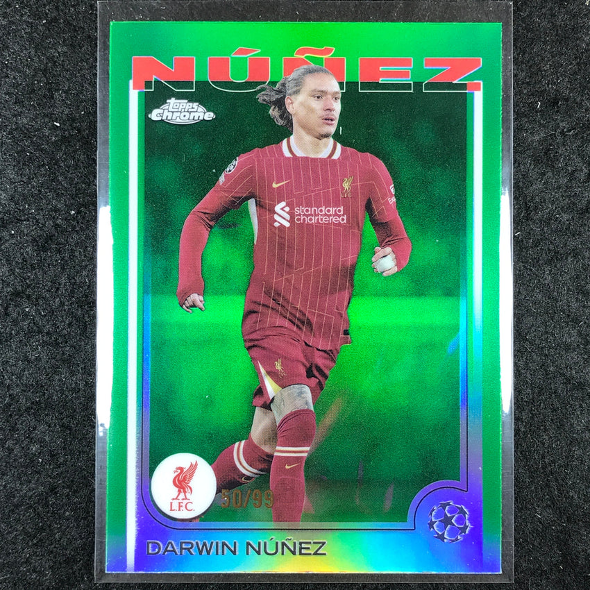 2024-25 Topps Chrome UEFA Club Comp DARWIN NUNEZ Base Green 50/99 #89