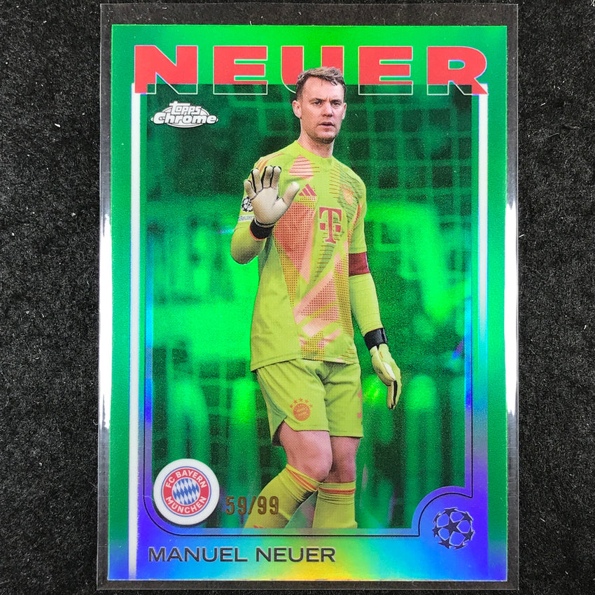 2024-25 Topps Chrome UEFA Club Comp MANUEL NEUER Base Green 59/99 #101