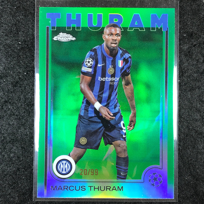 2024-25 Topps Chrome UEFA Club Comp MARCUS THURAM Base Green 20/99 #111