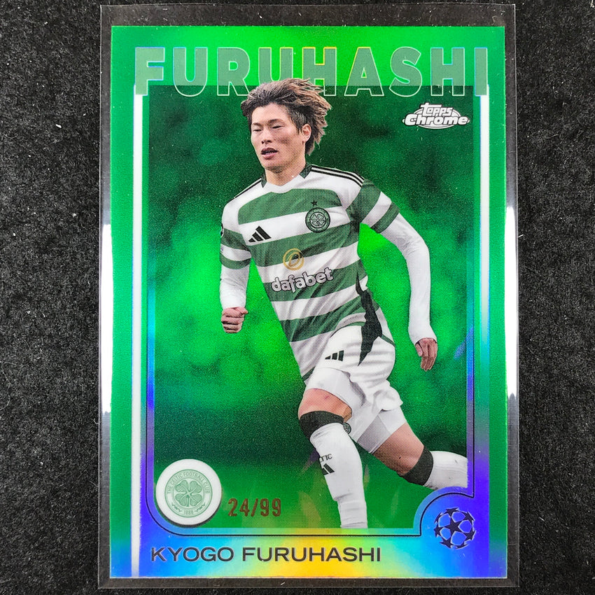 2024-25 Topps Chrome UEFA Club Comp KYOGO FURUHASHI Base Green 24/99 #140