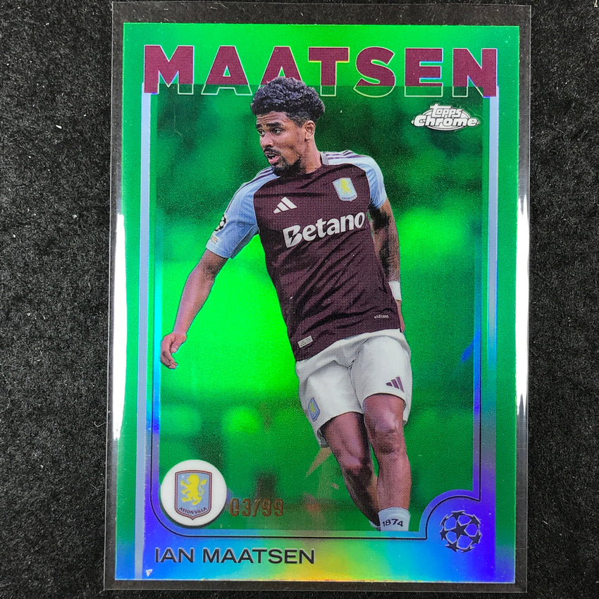 2024-25 Topps Chrome UEFA Club Comp IAN MAATSEN Base Green 3/99 #142
