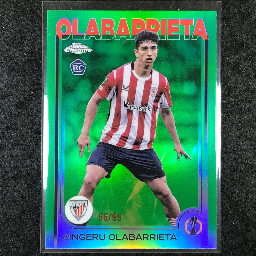 2024-25 Topps Chrome UEFA Club Comp AINGERU OLABARRIETA Rookie Green 66/99 #146
