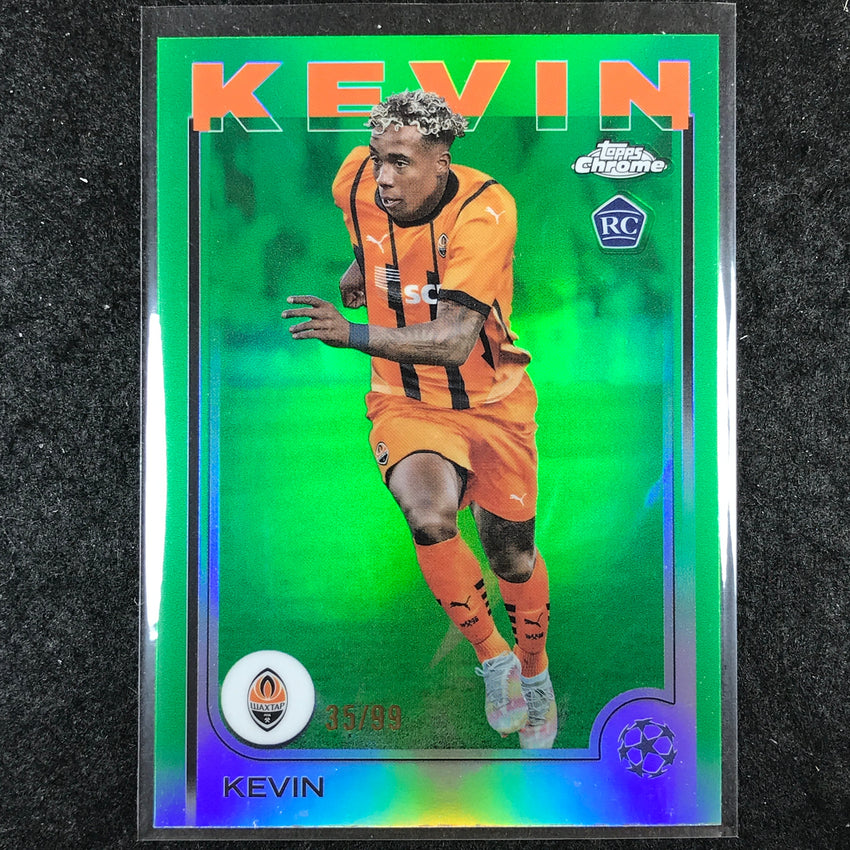 2024-25 Topps Chrome UEFA Club Comp KEVIN Rookie Base Green 35/99 #157
