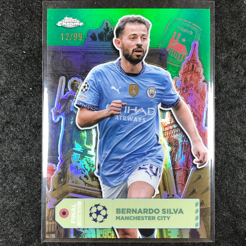 2024-25 Topps Chrome UEFA Club Comp BERNARDO SILVA Final Destination Green 12/99