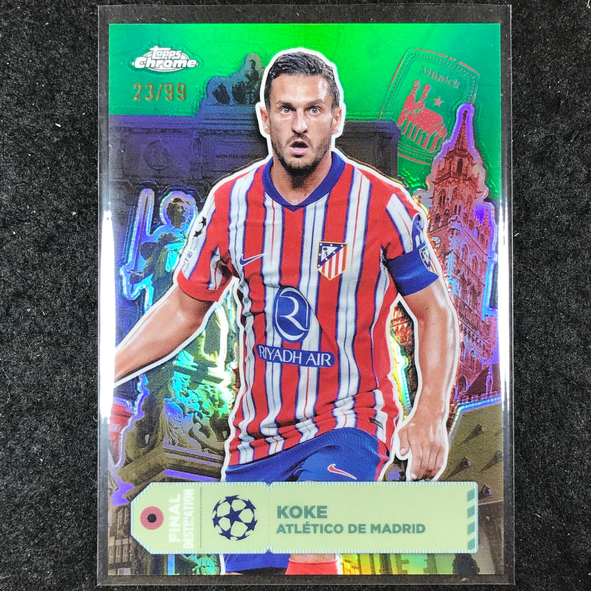 2024-25 Topps Chrome UEFA Club Comp KOKE Final Destination Green 23/99 #19