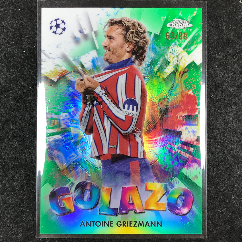 2024-25 Topps Chrome UEFA Club Comp ANTOINE GRIEZMANN Golazo Green 63/99 #17
