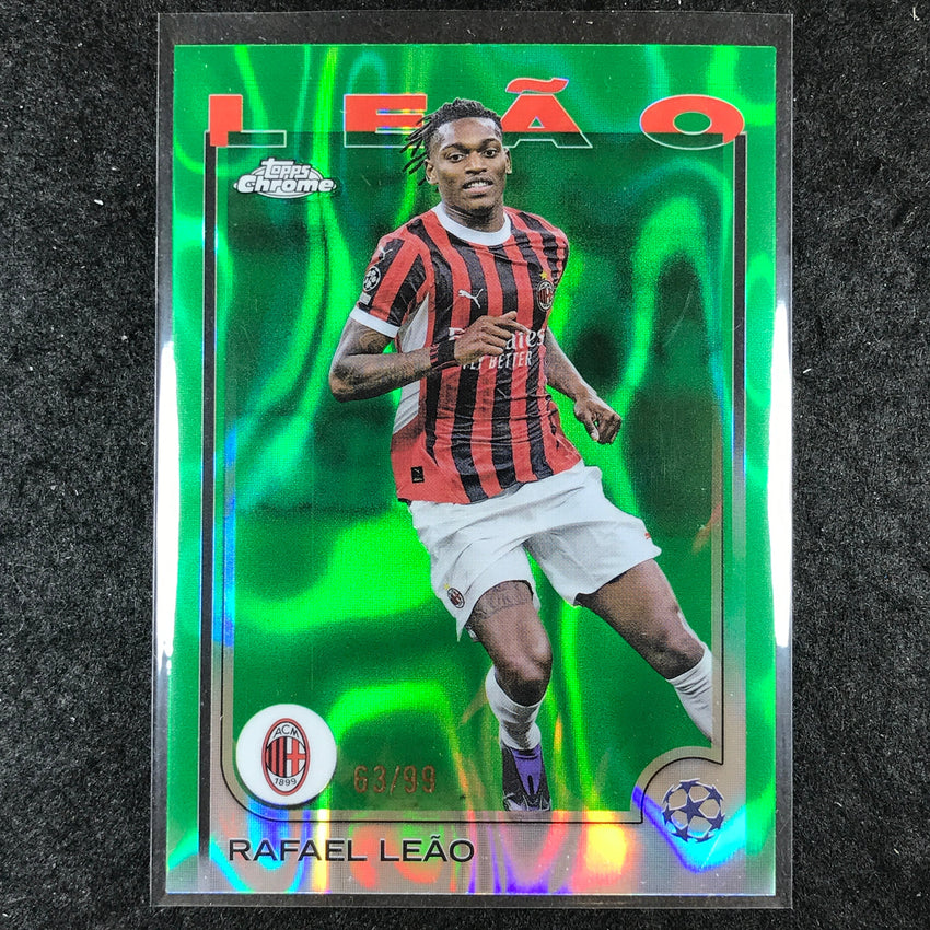 2024-25 Topps Chrome UEFA Club Comp RAFAEL LEAO Base Green Lava 63/99 #11