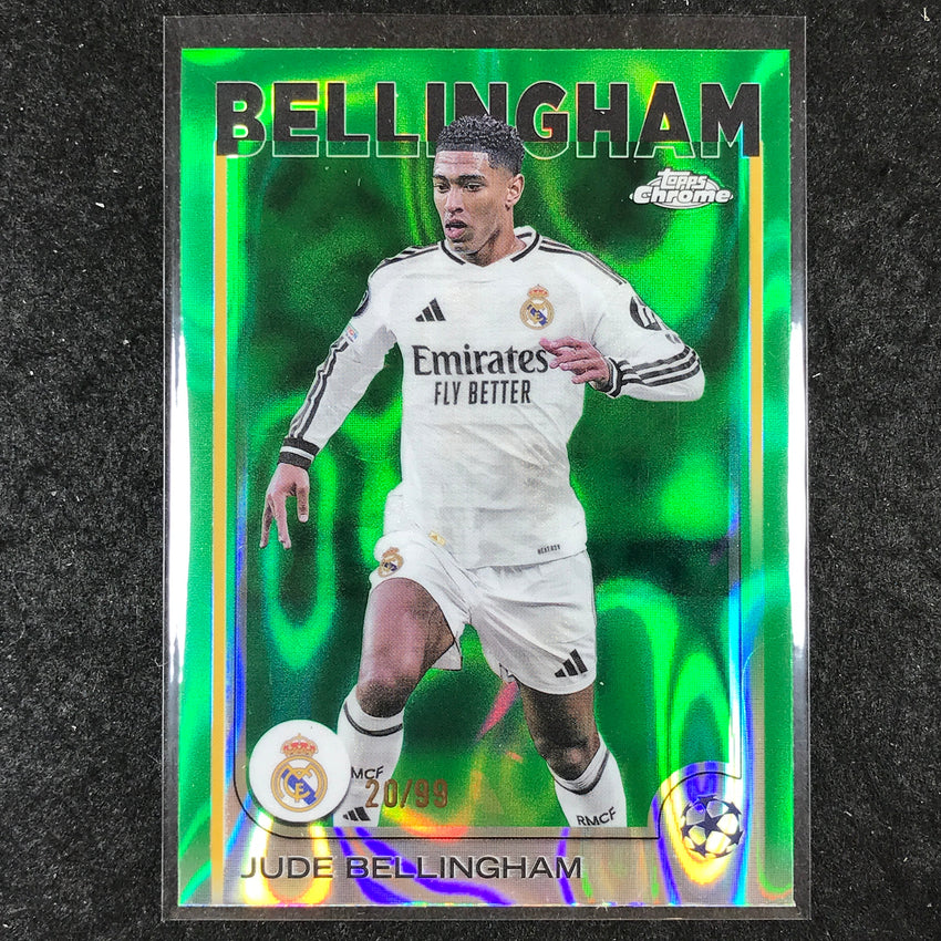 2024-25 Topps Chrome UEFA Club Comp JUDE BELLINGHAM Base Green Lava 20/99 #22