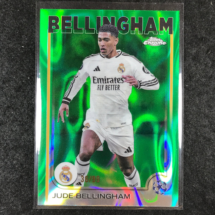 2024-25 Topps Chrome UEFA Club Comp JUDE BELLINGHAM Base Green Lava 36/99 #22