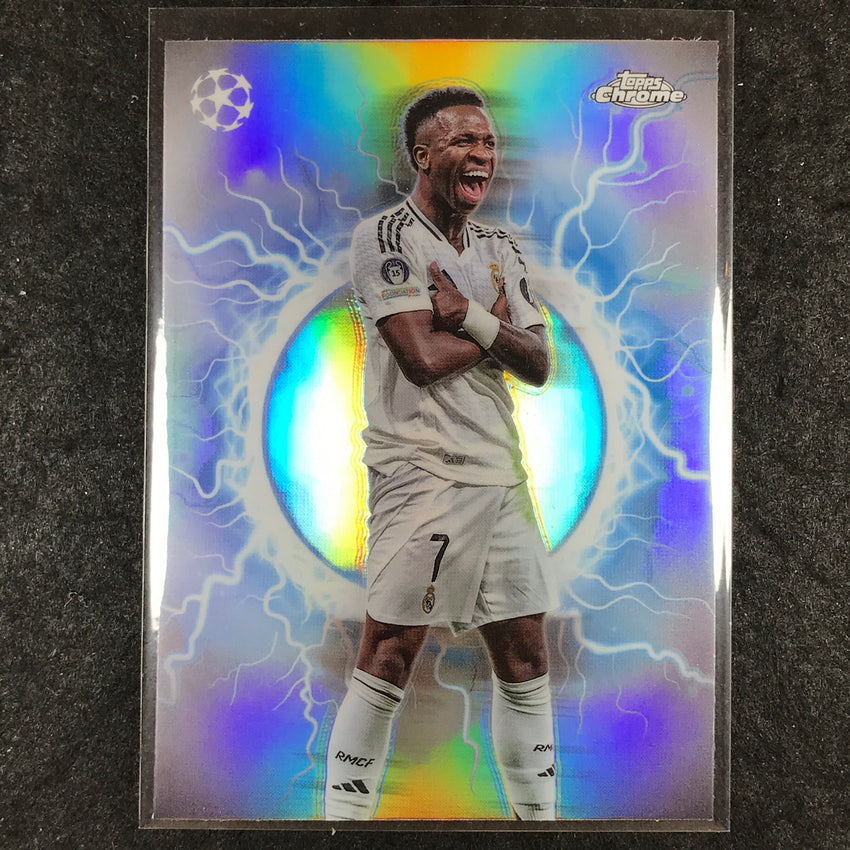 2024-25 Topps Chrome UEFA Club Comp VINI JR. Circle of Power High Voltage #28