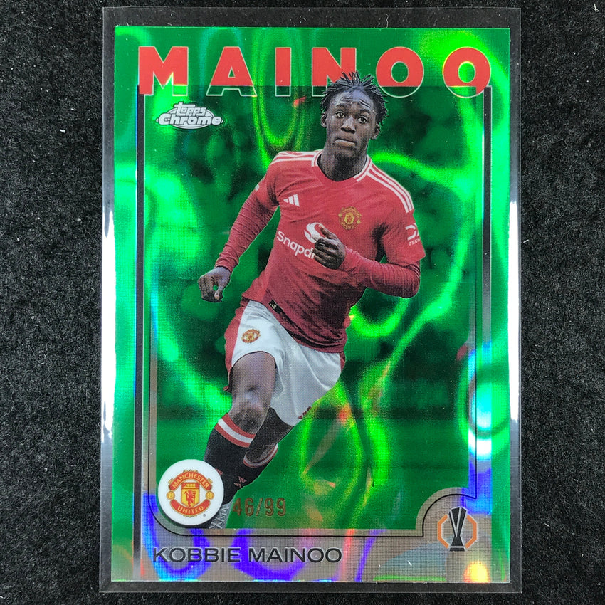 2024-25 Topps Chrome UEFA Club Comp KOBBIE MAINOO Base Green Lava 46/99 #29