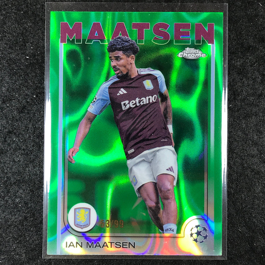 2024-25 Topps Chrome UEFA Club Comp IAN MAATSEN Base Green Lava 53/99 #142