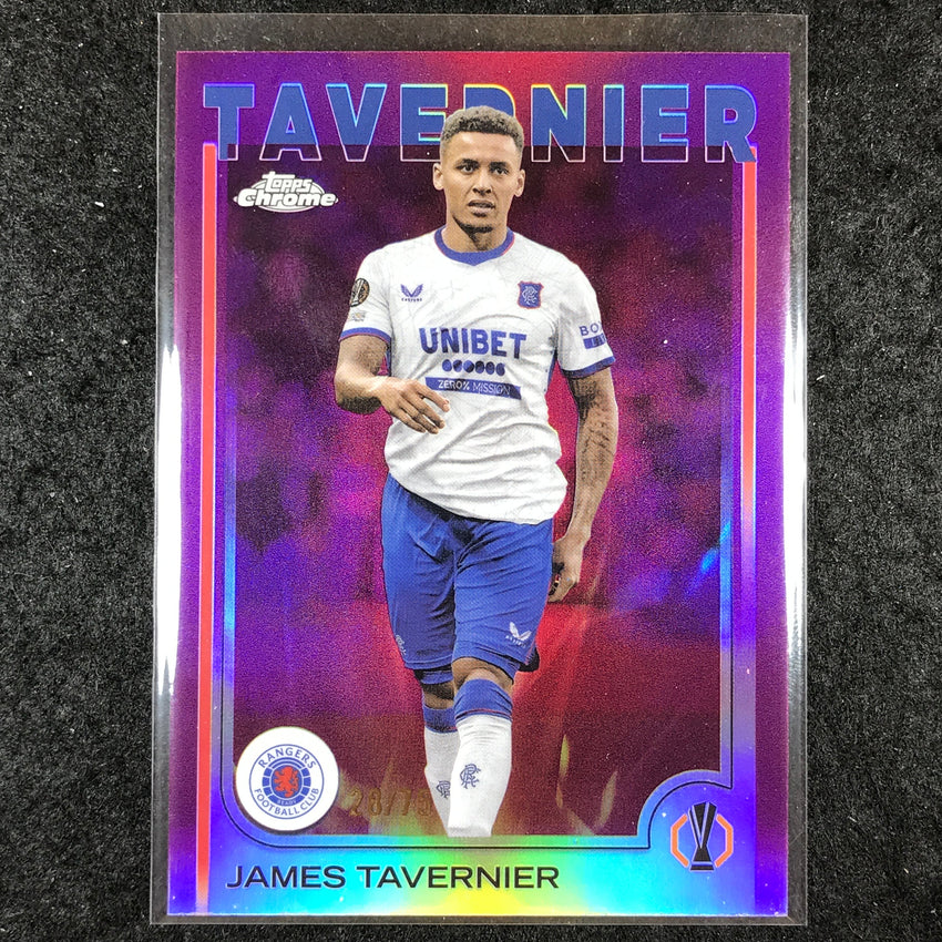 2024-25 Topps Chrome UEFA Club Comp JAMES TAVERNIER Base Magenta 28/75 #26