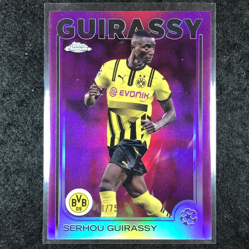 2024-25 Topps Chrome UEFA Club Comp SERHOU GUIRASSY Base Magenta 11/75 #51