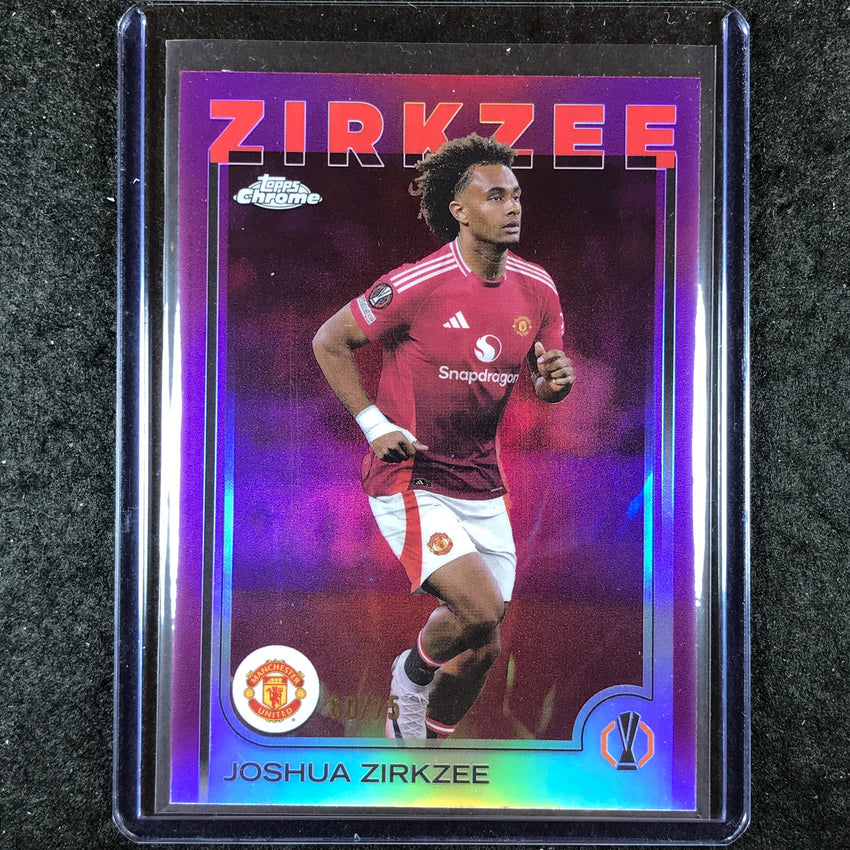 2024-25 Topps Chrome UEFA Club Comp JOSHUA ZIRKZEE Base Magenta 60/75 #121