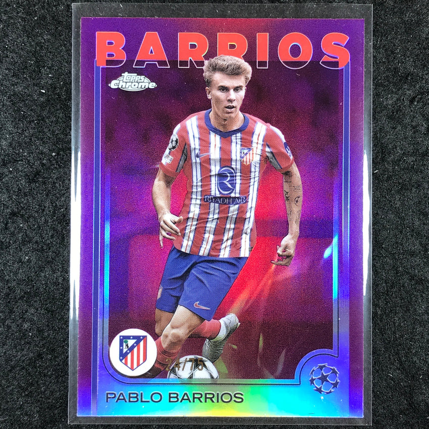 2024-25 Topps Chrome UEFA Club Comp PABLO BARRIOS Base Magenta 24/75 #123