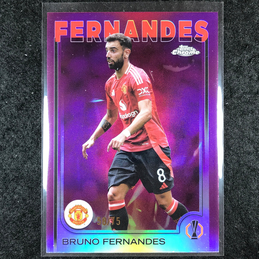 2024-25 Topps Chrome UEFA Club Comp BRUNO FERNANDES Base Magenta 58/75 #152