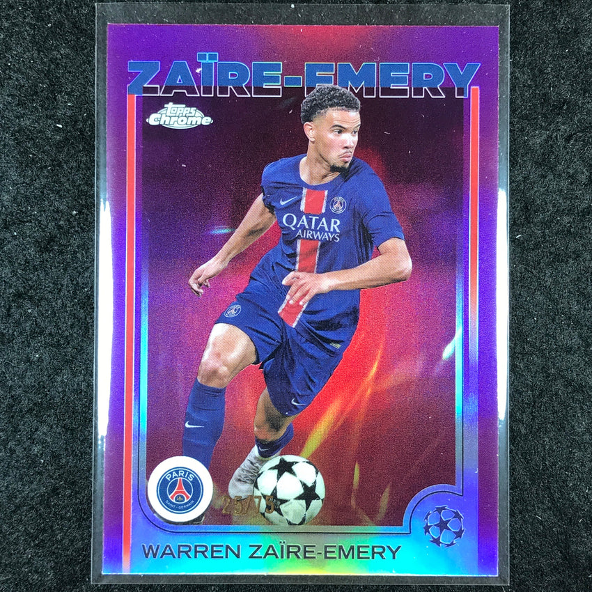 2024-25 Topps Chrome UEFA Club Comp WARREN ZAIRE-EMERY Base Magenta 25/75 #197